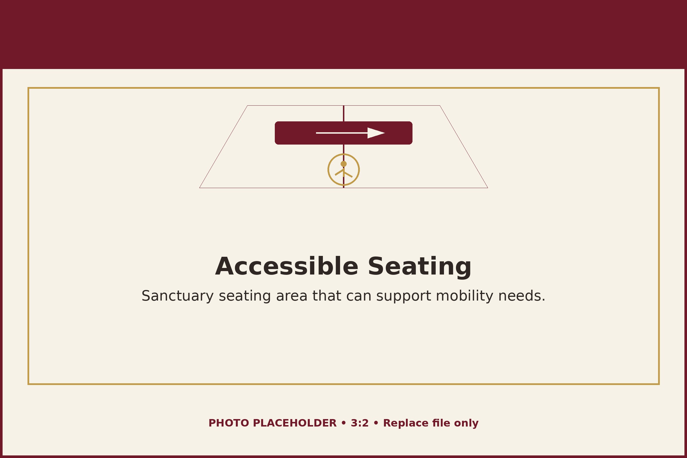 Accessible sanctuary seating area