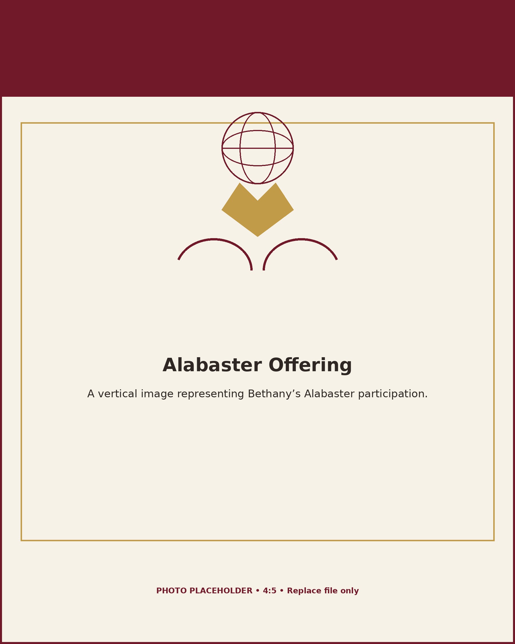 Alabaster offering and global ministry support