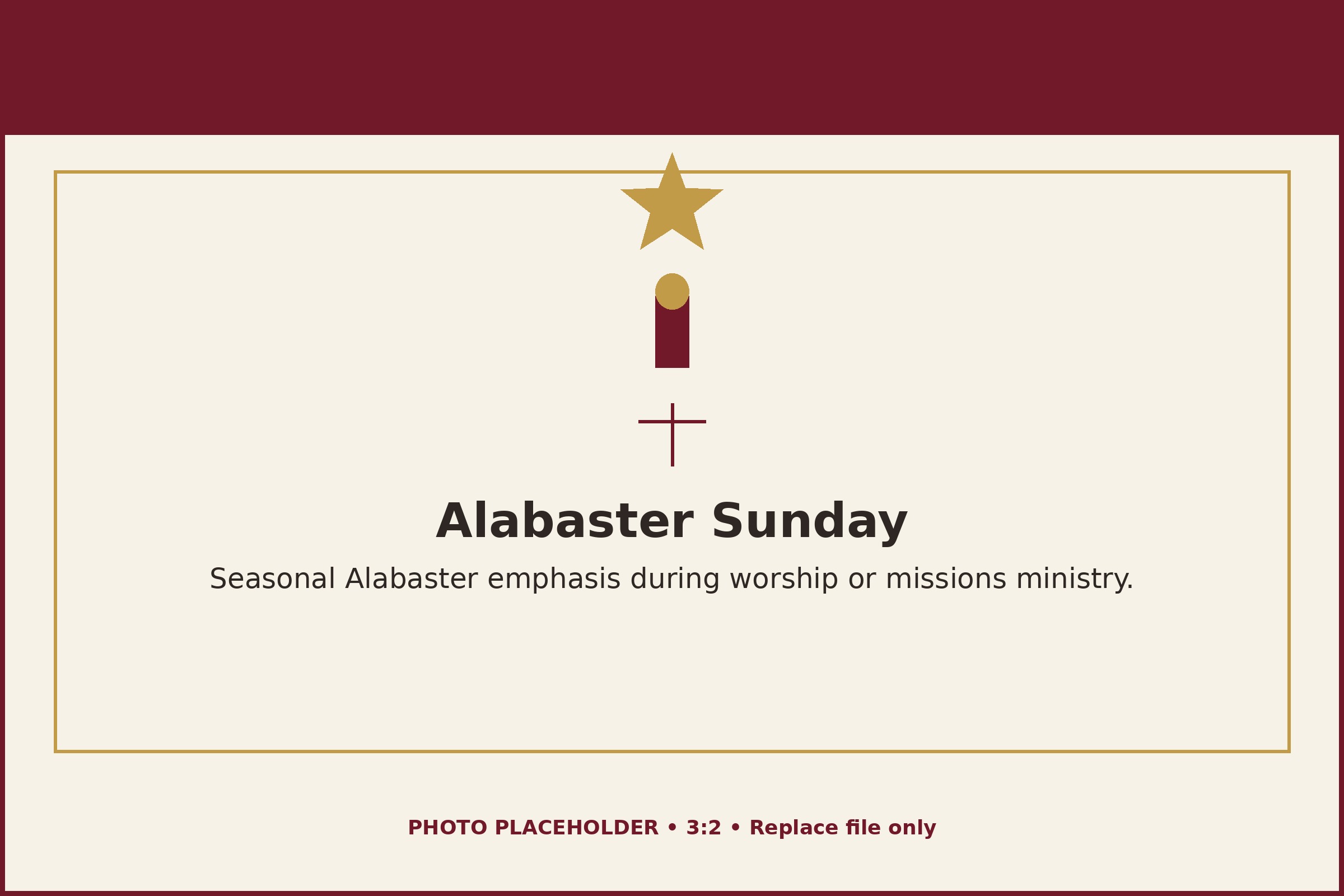 Alabaster Sunday at Bethany