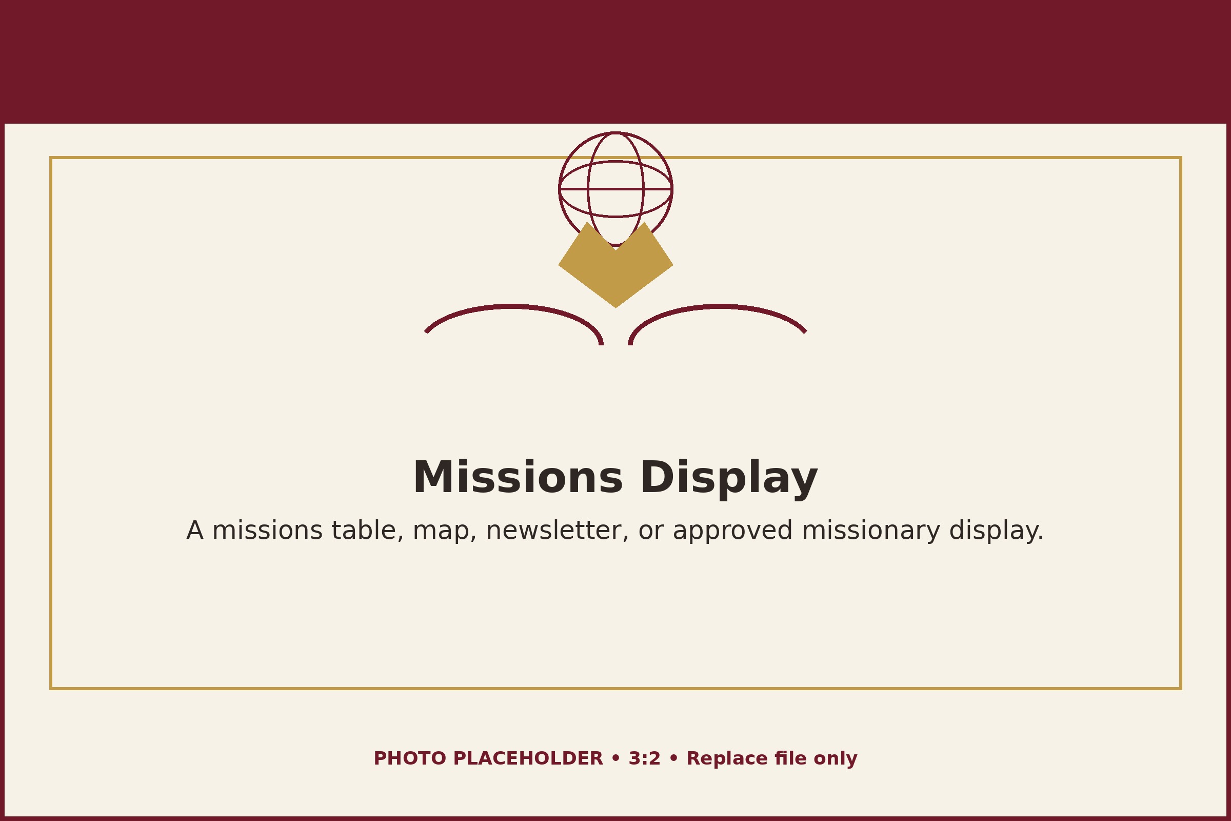 Bethany missions display and global ministry resources