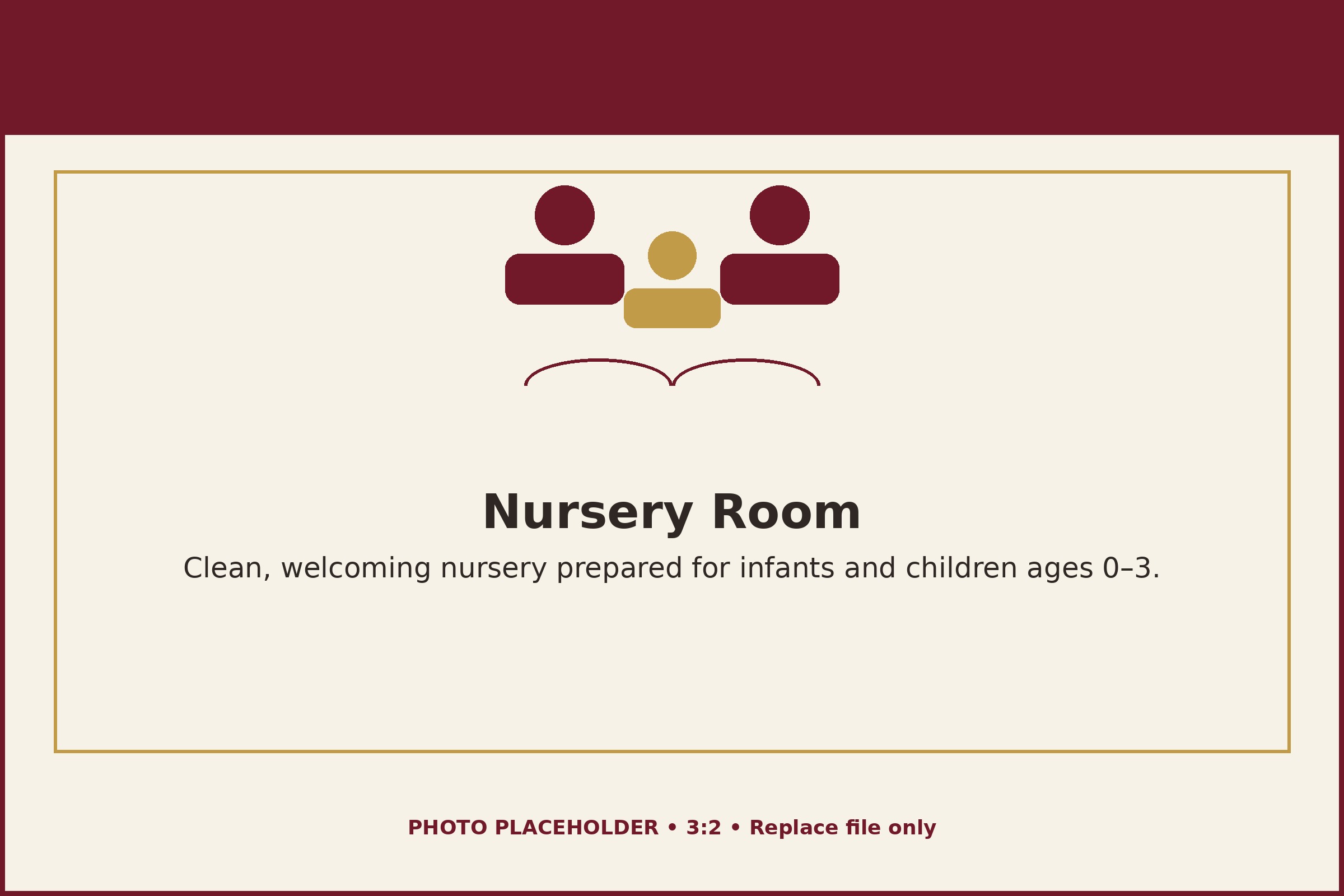 Bethany nursery room prepared for infants and young children