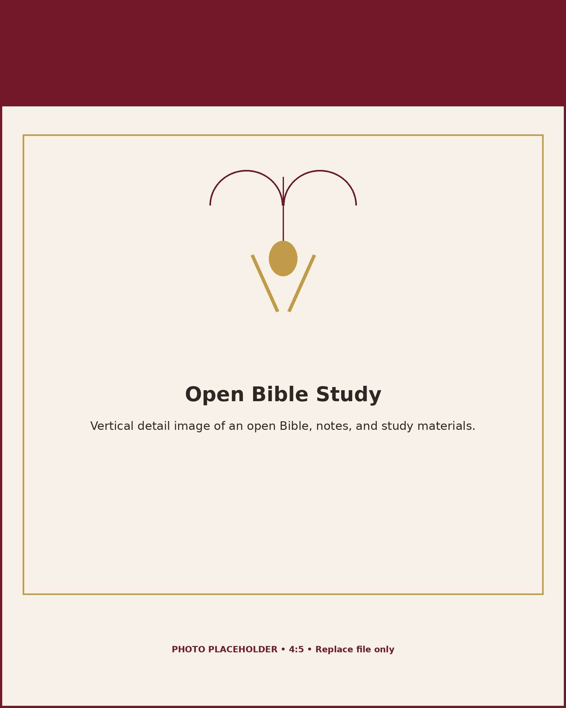 Open Bible and study notes