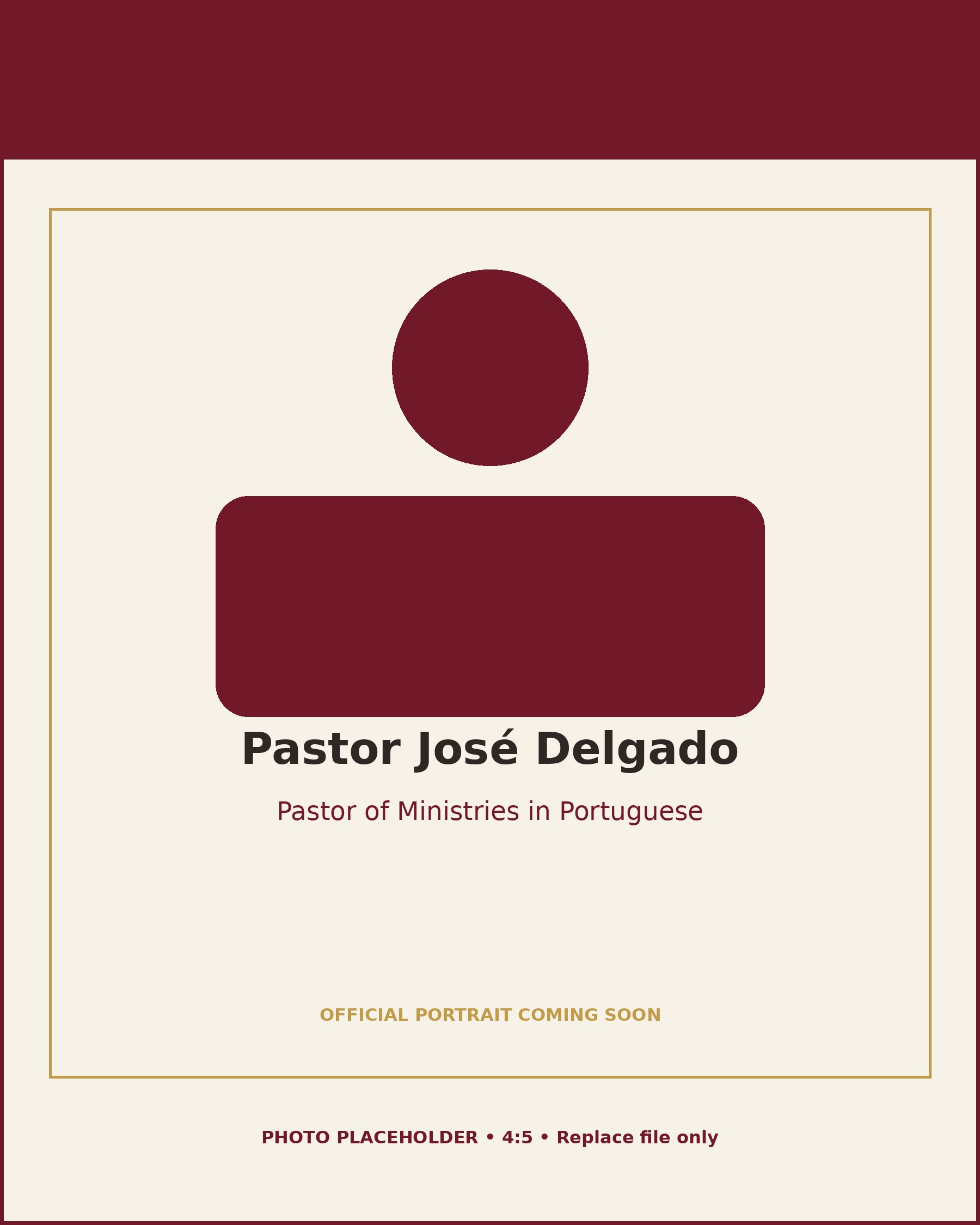 Pastor José Delgado, Pastor of Ministries in Portuguese