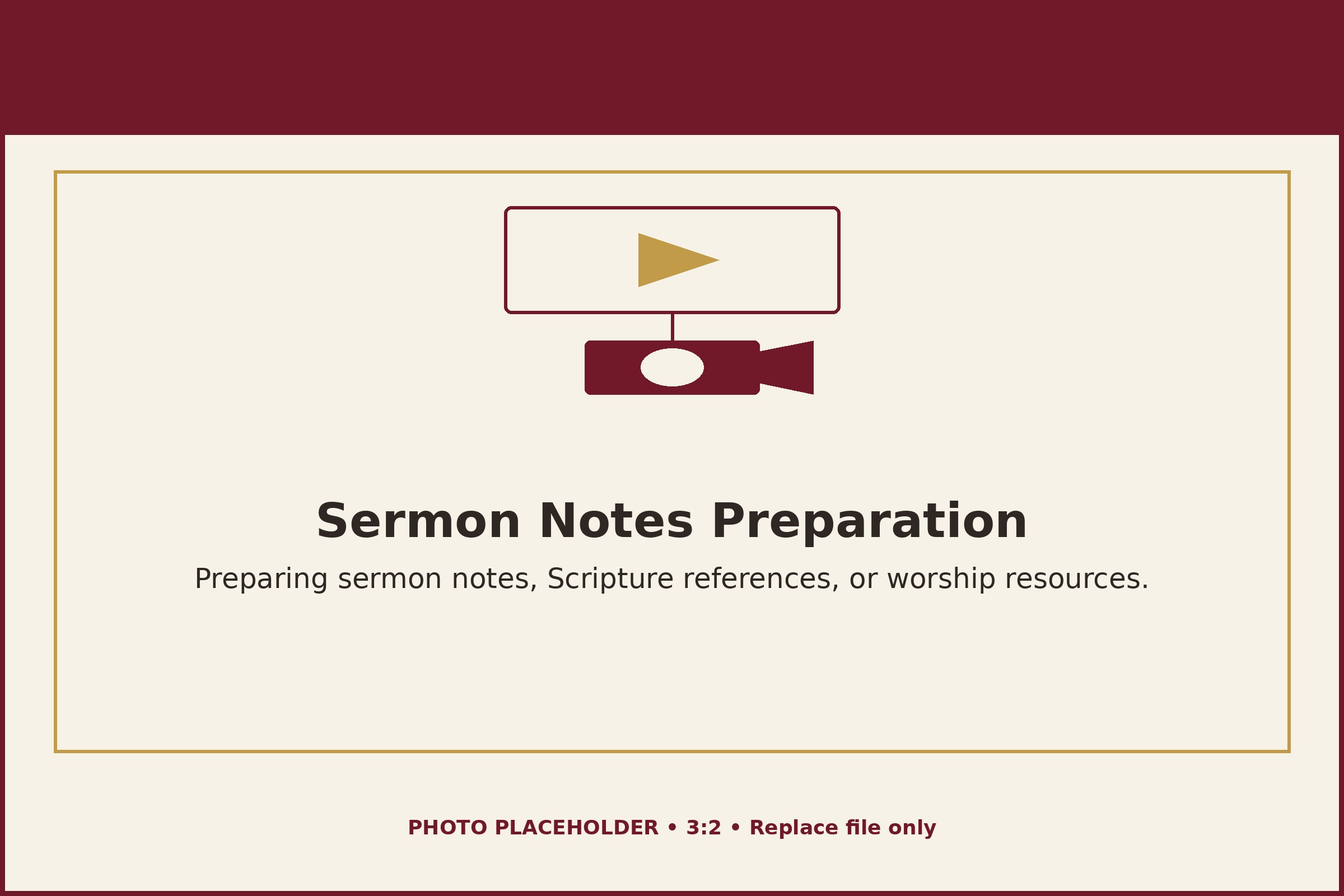 Preparing sermon notes and Scripture references