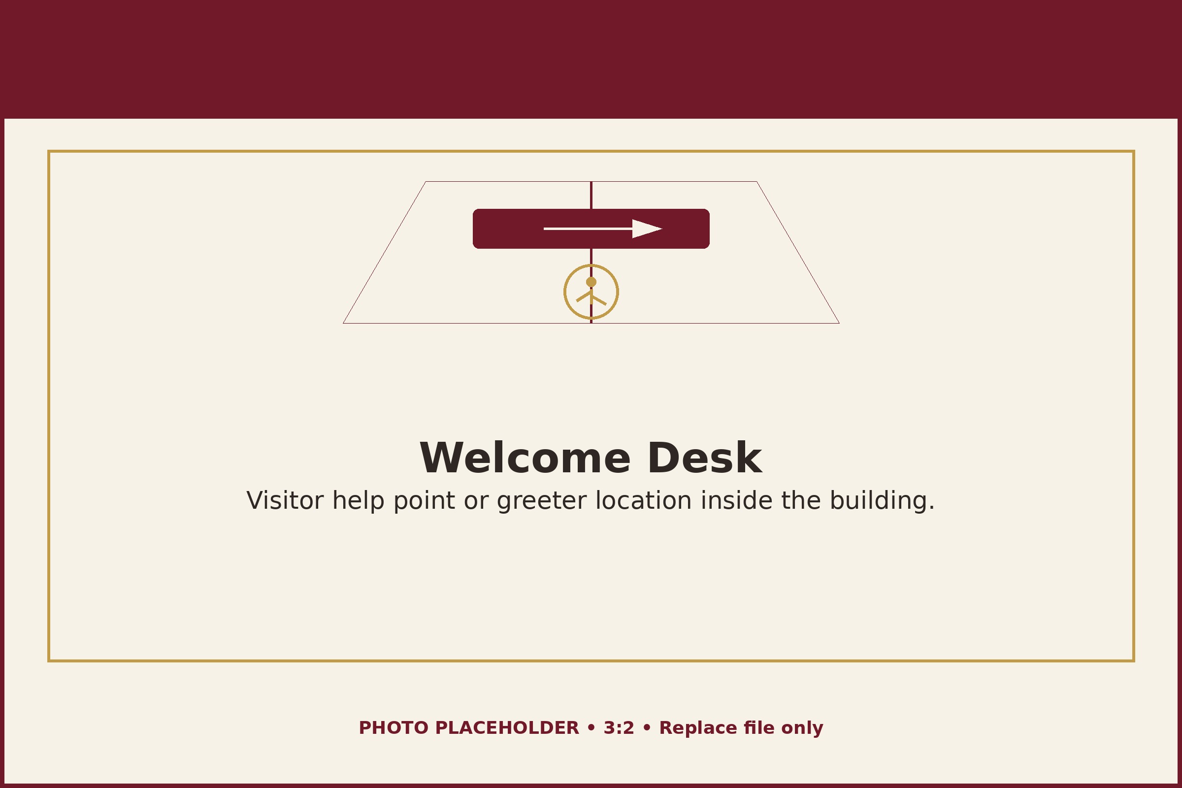 Visitor welcome and assistance area